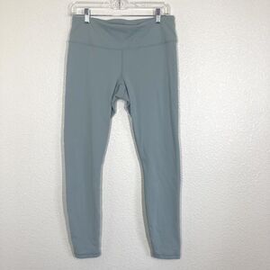 prAna Pants Womens Large Blue Yoga Leggings Athletic Stretch Wide Waistband